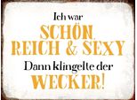 Vianmo Insegna In Legno 30X40 Cm Ich SchöN Reich Sexy Dann Wecker