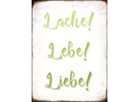 Vianmo Insegna In Legno 40X30 Cm Lache Lebe Liebe Retro
