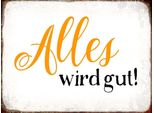 Vianmo Insegna In Legno 30X40 Cm Alles Wird Gut Retro