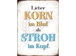 Vianmo Insegna In Legno 40X30 Cm Lieber Korn Im Blut Als Stroh Im