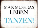 Vianmo Insegna In Legno 30X40 Cm Man Muss Das Leben Tanzen