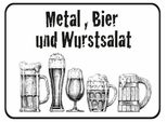 Vianmo Insegna In Legno 30X40 Cm Bier Und Wurstsalat
