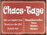 Vianmo Insegna In Legno 30X40 Cm Chaos Tage Vater Mutter Kinder