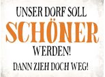 Vianmo Insegna In Legno 30X40 Cm Unser Dorf Soll SchöNer Werden