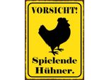 Vianmo Insegna In Legno 40X30 Cm Vorsicht Spielende HüHner