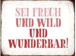 Vianmo Insegna In Legno 30X40 Cm Sei Frech Und Wild Und Wunderbar