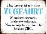 Vianmo Insegna In Legno 30X40 Cm Leben Ist Wie Wie Eine Zugfahrt
