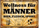 Vianmo Insegna In Legno 30X40 Cm Wellness MäNner Bier Fleisch
