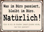Vianmo Insegna In Legno 30X40 Cm Was Im BüRo Passiert Bleibt Im
