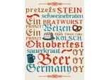 Vianmo Insegna In Legno 40X30 Cm Beer Wurst Germany