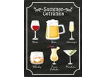 Vianmo Insegna In Legno 40X30 Cm Sommer GeträNke Wein Bier