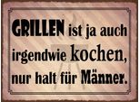 Vianmo Insegna In Legno 30X40 Cm Grillen Ist Kochen FüR MäNner