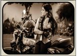Vianmo Insegna In Legno 30X40 Cm Motorrad Biker Girl Frau Biker Pinup