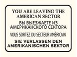 Vianmo Insegna In Legno 30X40 Cm You Leaving American Sector