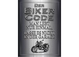 Vianmo Insegna In Legno 40X30 Cm Motorrad Biker Code Man Lebt Nur Einmal