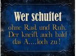Vianmo Insegna In Legno 30X40 Cm Wer Schuftet Ohne Rast Und Ruh