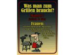 Vianmo Insegna In Legno 40X30 Cm Grillen MäNner Fleisch Bier