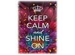 Vianmo Insegna In Legno 40X30 Cm Keep Calm And Shine On
