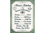 Vianmo Insegna In Legno 40X30 Cm Mom`S Kitchen Hours Operation