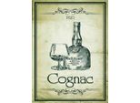 Vianmo Insegna In Legno 40X30 Cm Alkohol 1920 Cognac Retro
