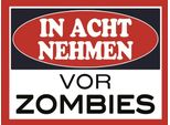 Vianmo Insegna In Legno 30X40 Cm In Acht Nehmen Vor Zombies