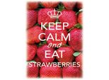 Vianmo Insegna In Legno 40X30 Cm Keep Calm And Eat Strawberries