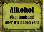 Vianmo Insegna In Legno 30X40 Cm Alkohol TöTet Langsam Aber Wir