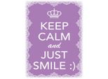 Vianmo Insegna In Legno 40X30 Cm Keep Calm And Just Smile:)