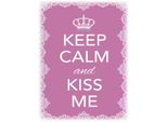 Vianmo Insegna In Legno 40X30 Cm Keep Calm And Kiss Me Krone