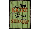 Vianmo Insegna In Legno 40X30 Cm Ohne Katze Ist Haus Kein Zuhause