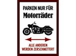 Vianmo Insegna In Legno 40X30 Cm Parken Nur FüR MotorräDer Alle Anderen
