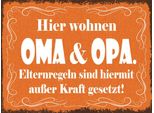 Vianmo Insegna In Legno 30X40 Cm Hier Wohnen Oma & Oma