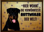 Vianmo Insegna In Legno 30X40 Cm Hund Hier Wohnt Die Rottweiler