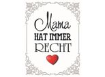 Vianmo Insegna In Legno 40X30 Cm Mama Hat Immer Recht Herz