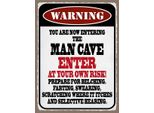 Vianmo Insegna In Legno 40X30 Cm Warning Man Cave Enter At Your Risk