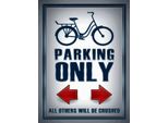 Vianmo Insegna In Legno 40X30 Cm Parken Bike Parking Only Left Right