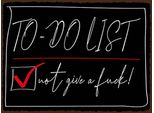 Vianmo Insegna In Legno 30X40 Cm To-Do List Not Give A Fuck