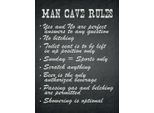 Vianmo Insegna In Legno 40X30 Cm Man Cave Rules MäNner Regeln