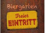 Vianmo Insegna In Legno 30X40 Cm Biergarten Freier Eintritt