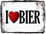 Vianmo Insegna In Legno 30X40 Cm Alkohol I Love Bier