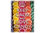 Vianmo Insegna In Legno 40X30 Cm Keep Calm And Love Candy
