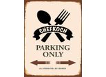 Vianmo Insegna In Legno 40X30 Cm Chefkoch Parking Only
