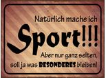 Vianmo Insegna In Legno 30X40 Cm NatüRlich Mache Ich Sport Aber