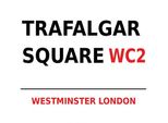 Vianmo DřEvěNá Cedule 30X40 Cm London Westminster Trafalgar Square WC2