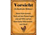 Vianmo Insegna In Legno 40X30 Cm Vorsicht Freilaufende HüHner