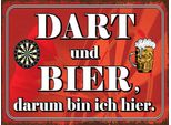 Vianmo Insegna In Legno 30X40 Cm Dart Und Bier Darum Bin Ich Hier