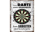Vianmo Insegna In Legno 40X30 Cm Zum Darts Spielen Geboren
