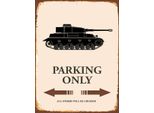 Vianmo Insegna In Legno 40X30 Cm Panzer Parking Only