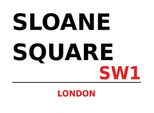 Vianmo Insegna In Legno 30X40 Cm London Sloane Square SW1
