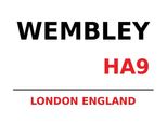 Vianmo Insegna In Legno 30X40 Cm London England Wembley HA9